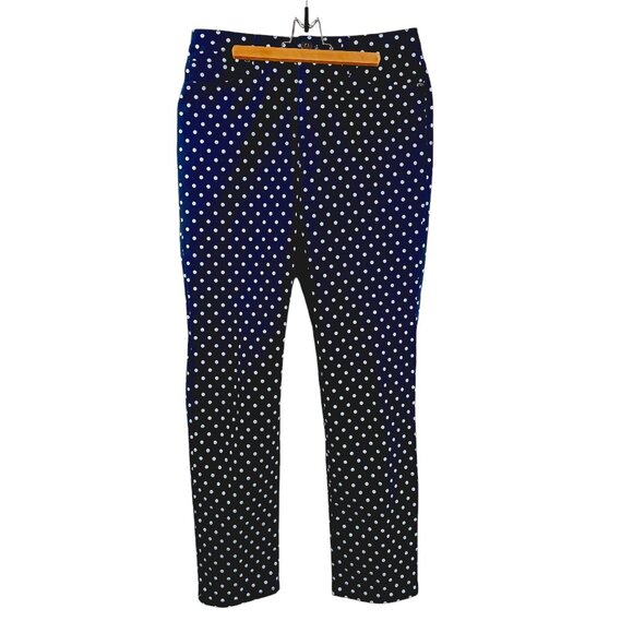 Style & Co, Navy & White Polka Dot Jeans/Pants, Size 8, High Rise, Straight Leg - Picture 1 of 15